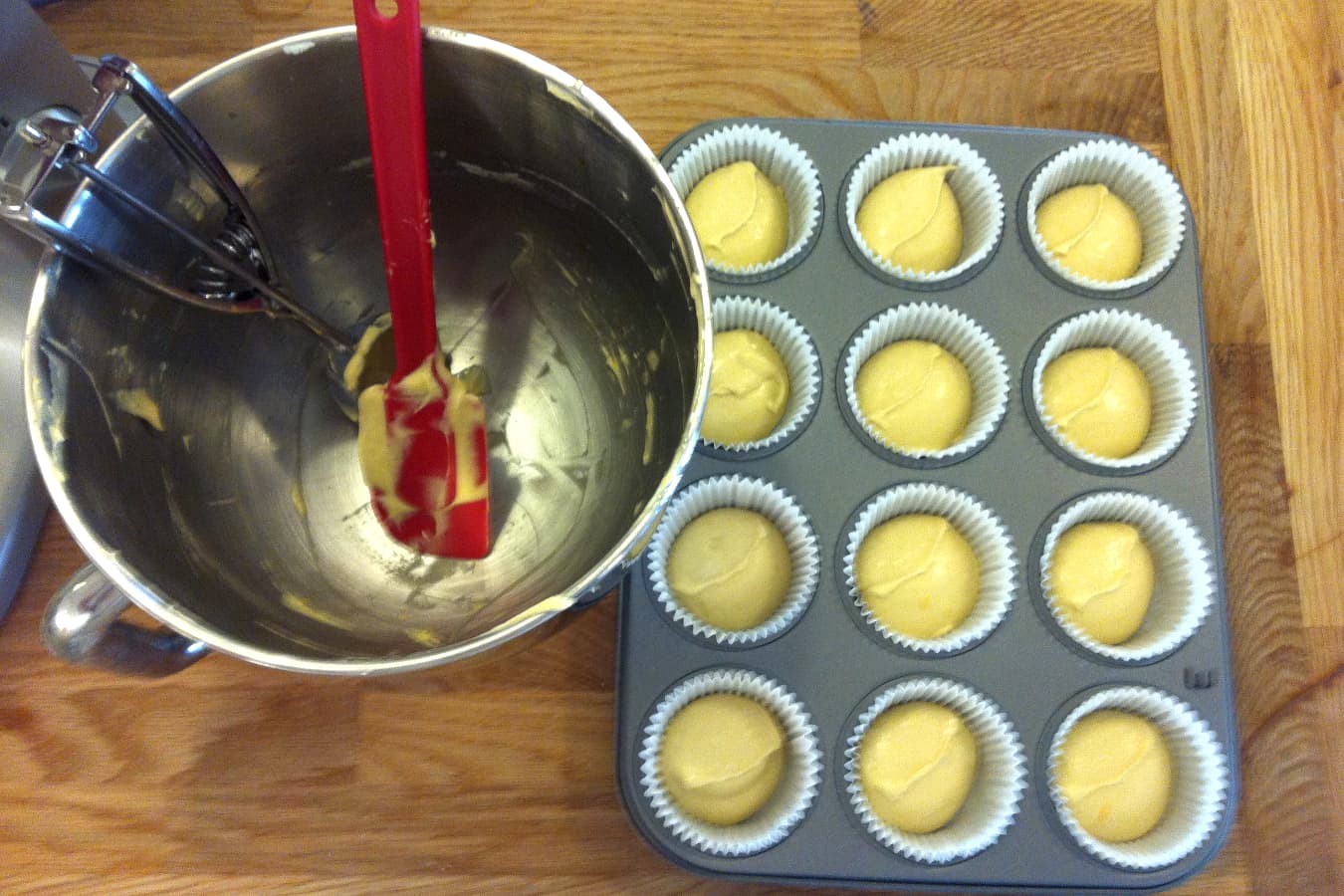 uncooked cupcakes