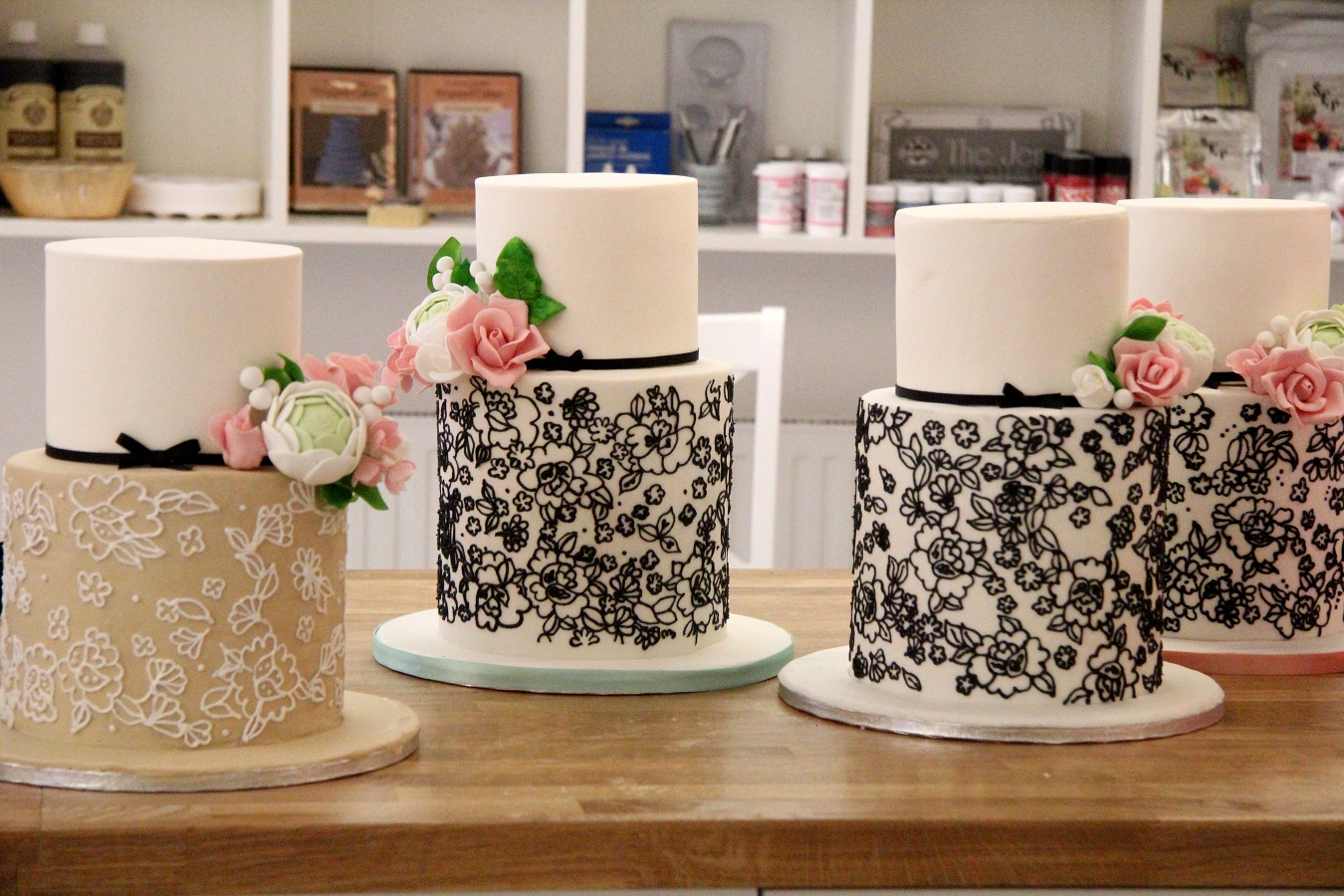 Decorated Cakes on Display