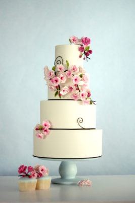Cherry Blossom Decoration on Cake