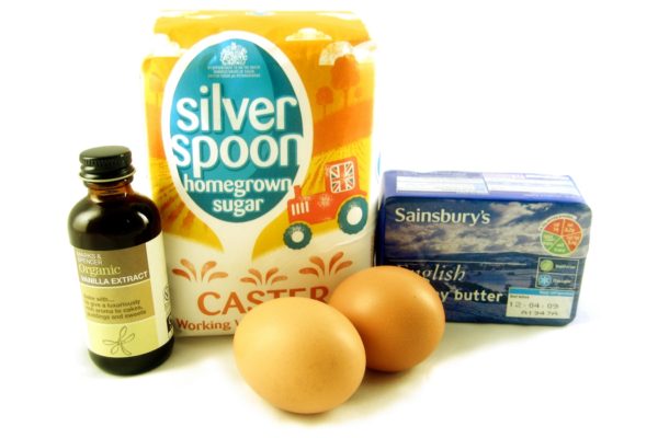 Swiss Meringue Buttercream ingredients