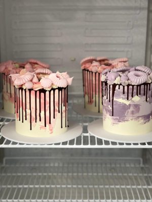 Vegan cakes made during our vegan cake decorating and baking class
